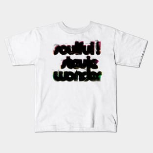 soulful stevie wonder typography graphic Kids T-Shirt